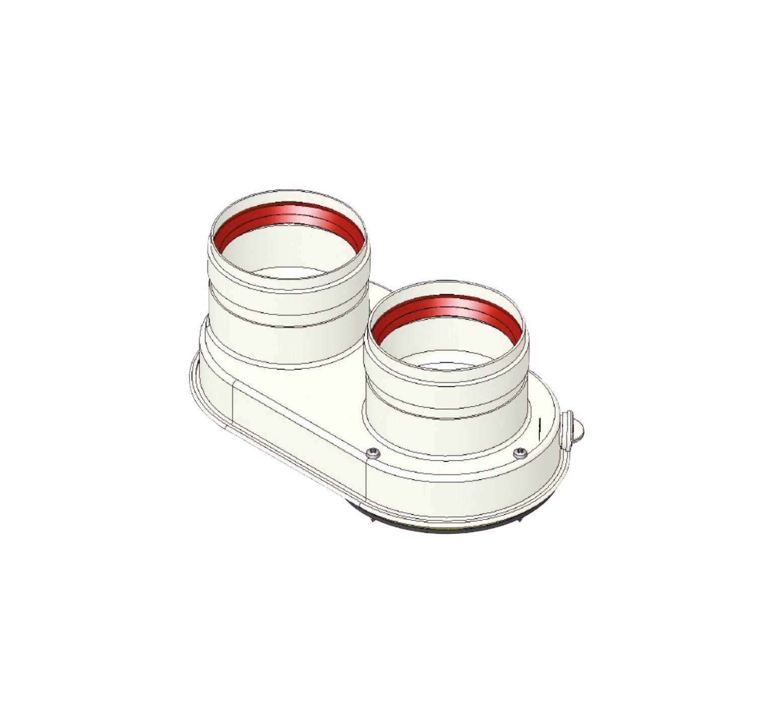 Sdoppiatore Fumi Monoblocco Per Caldaia Baxi Tiraggio Forzato (KHG71413621) - Ricambio Originale - Foto 3