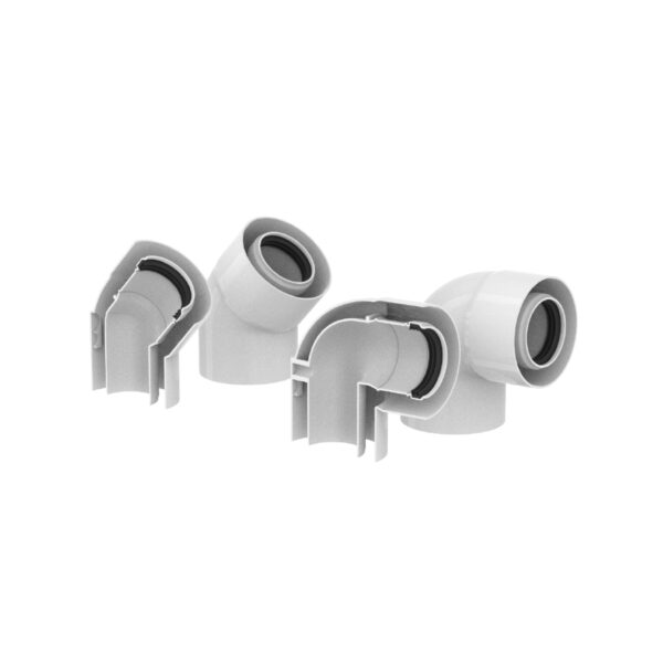 Coaxial Elbow for Kit PP/PVC