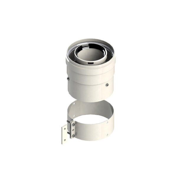 FF Flanged-Nipper-Slot Glass Coaxial Ø 60 - 100 mm
