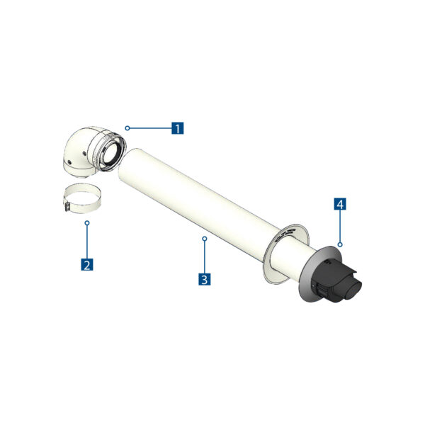 Coaxial Kit Aspiration/Discharge Ø 60 - 100 mm