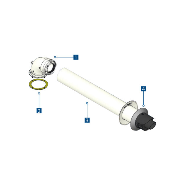 Coaxial Kit Aspiration/Discharge Ø 60 - 100 mm