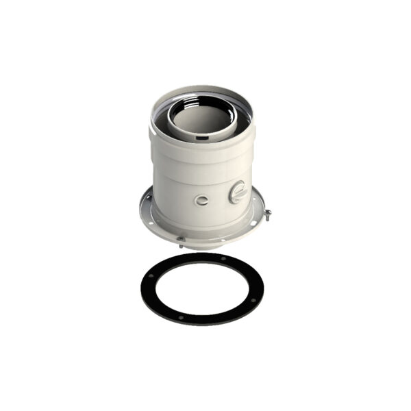 Flanged-Nipper-Slot Glass Coaxial Vertical Starting Ø 60 - 100 mm