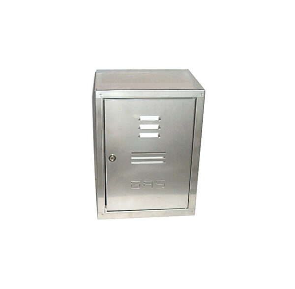 Armadietto Contatore Gas In Lamiera Zincata – H60xL40xP25 Cm Con Serratura E Feritoia Ispezione
