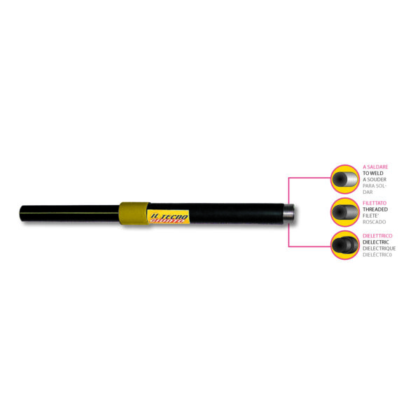 Rectilinear PE/Threaded Coated Steel Transition Fitting
