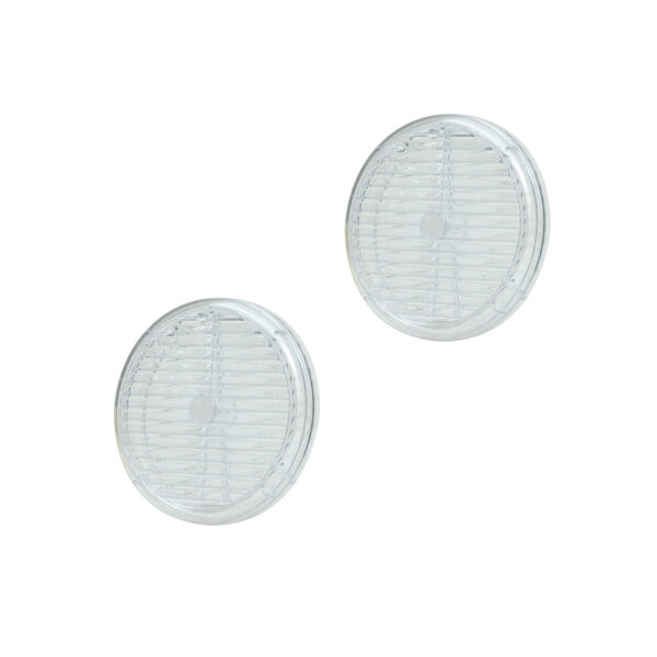 Pair of Round Thermoplastic Trasparent Grilles