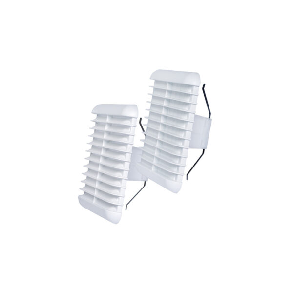 Pair of External-Internal Square Grilles in Thermoplastic Material