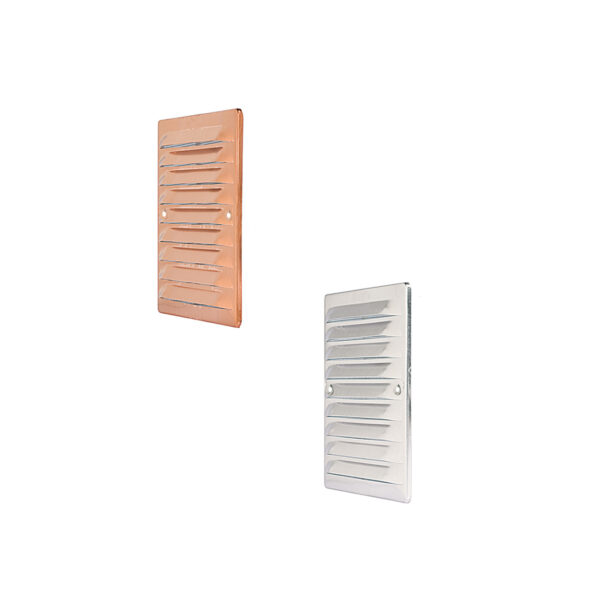 Recessed Square Grilles in Copper and Aluminum