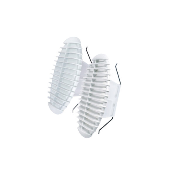 Pair of Round Grilles in Thermoplastic Material