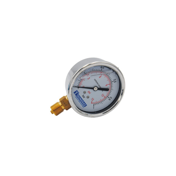 Manometro per Gas/Acqua Ø 80, In Bagno di Glicerina