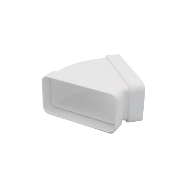 Rectangular/horizontal 45° elbow
