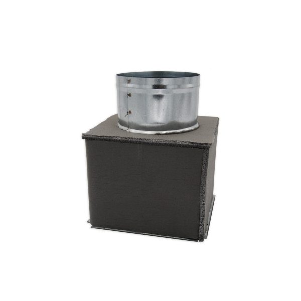 Isolated plenum for square ceiling diffuser
